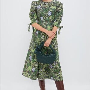 NWOT HYACINTH HOUSE - Green Vine Floral Grayson Dress - $198 - S